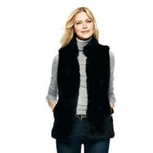 C. Wonder black faux fur vest